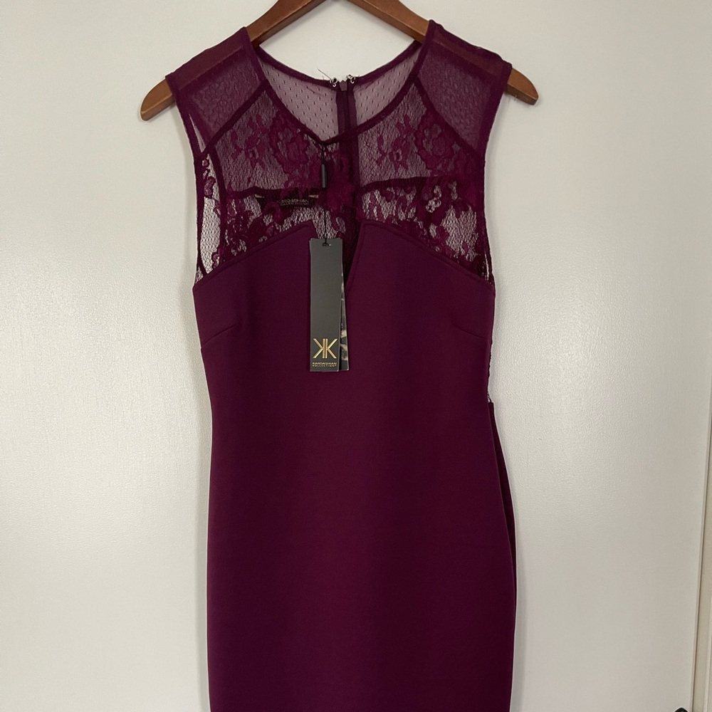Kardashian Kollection Dark Wine dress
